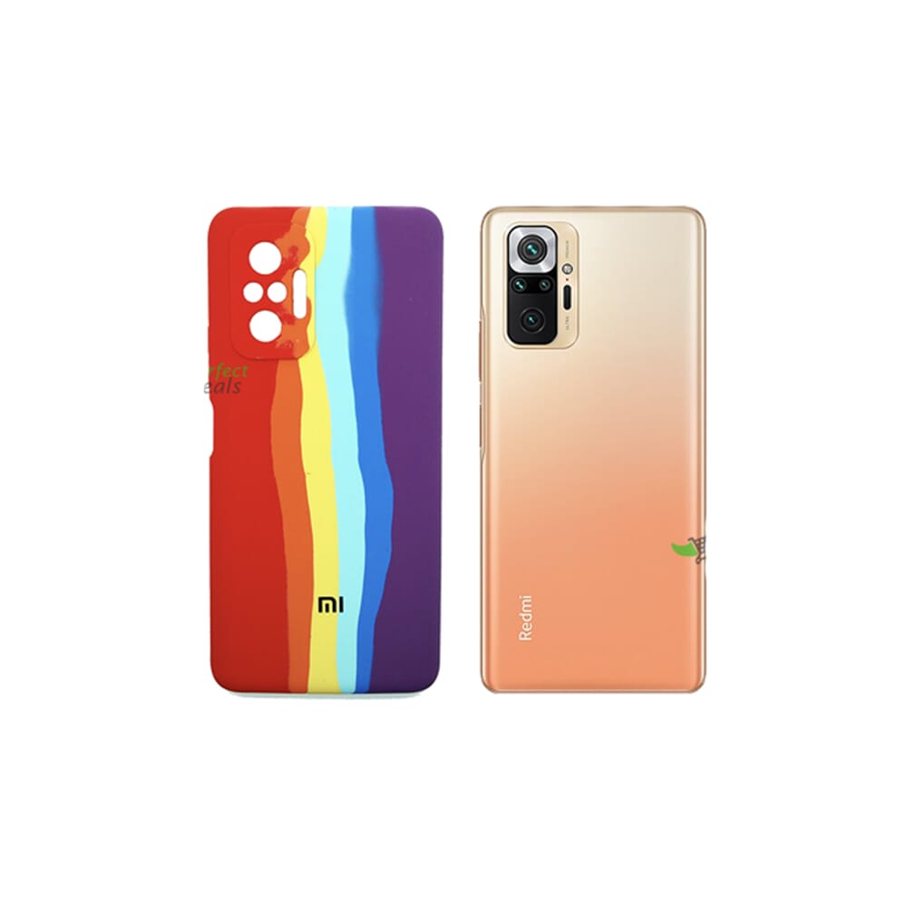 Latest Rainbow Silicone case for New Redmi Note 10 Pro