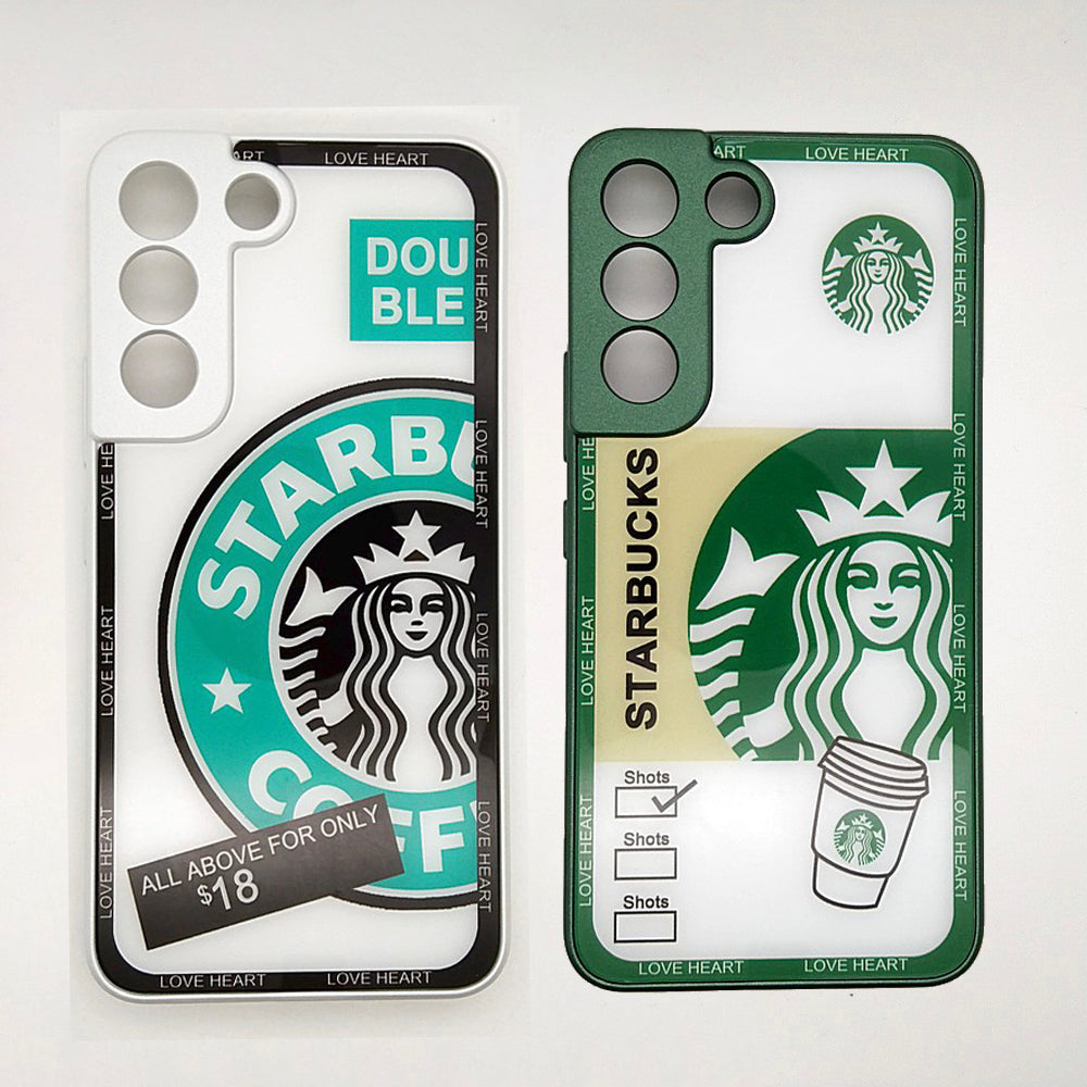 S22 Plus Starbucks Series High Quality Perfect Cover Full Lens Protective Transparent TPU Case For Samsung S22 Plus