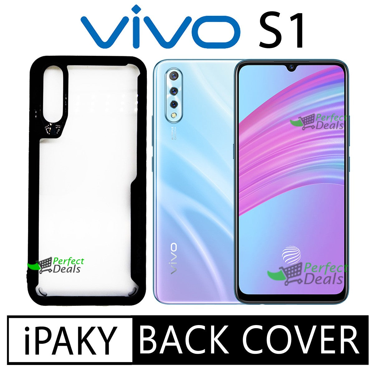 iPaky Shock Proof Back Cover for Vivo S1