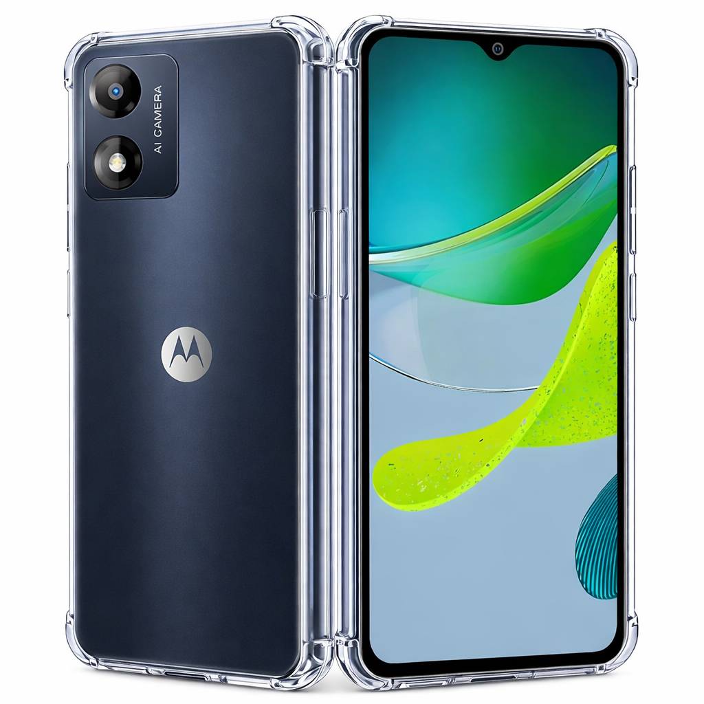 Motorola Moto E13 Clear Anti-Shock Case Heavy Duty Corner Bumper Cover