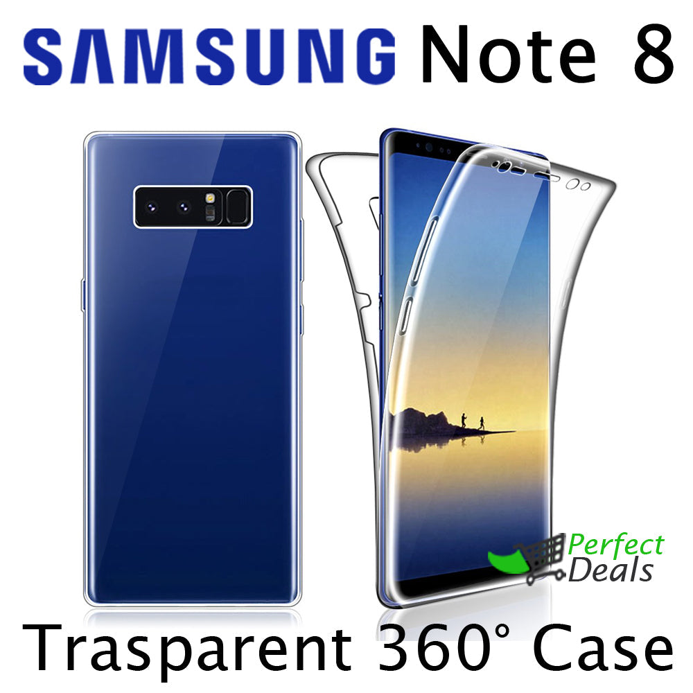 Silicone Clear 360° Case for Samsung Note 8