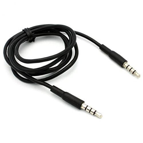 Short Aux Cable 2 Sides Black