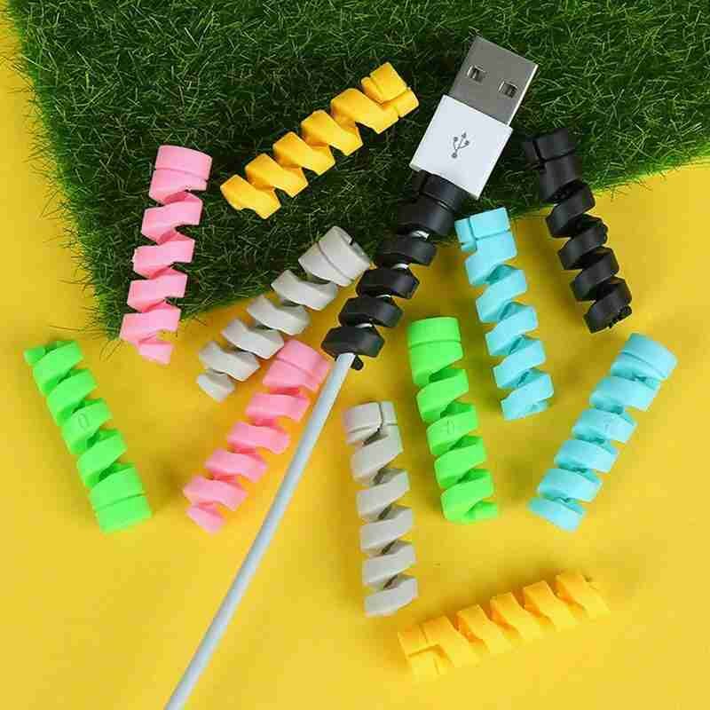 Rubber Cable Protector Budle Pack of 4 Pcs Mixed Colours