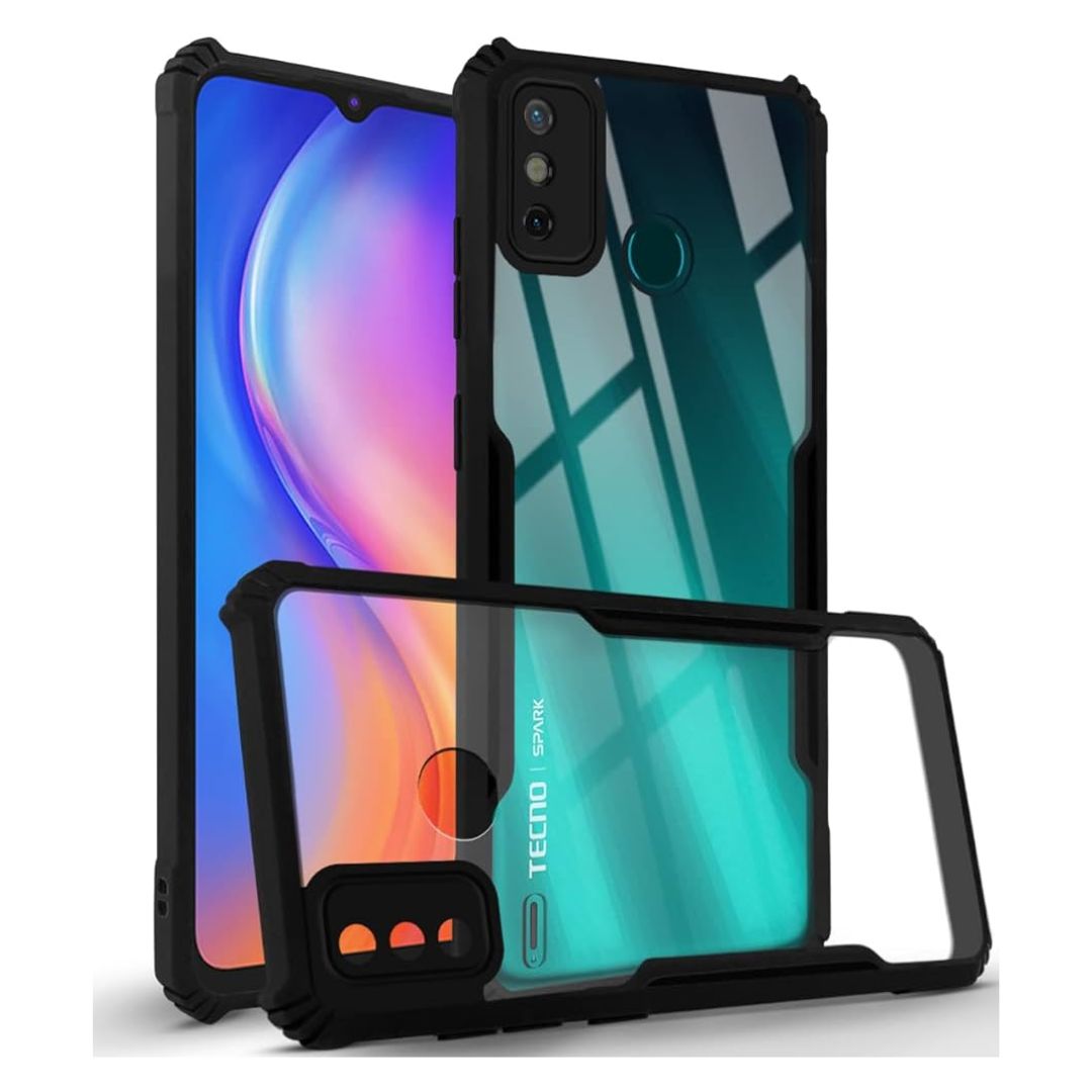 Tecno Spark 6 Go iPaky Case Back Cover Matte Black TPU Bumper case