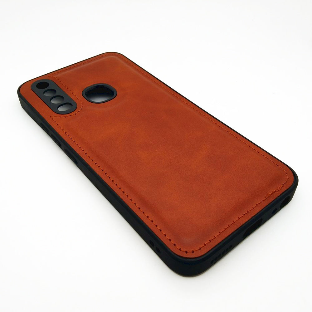 Luxury Leather Case Protection Phone Case Back Cover for Vivo Y12 / Y15 / Y17