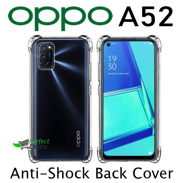 AntiShock Clear Back Cover Soft Silicone TPU Bumper case for OPPO A52