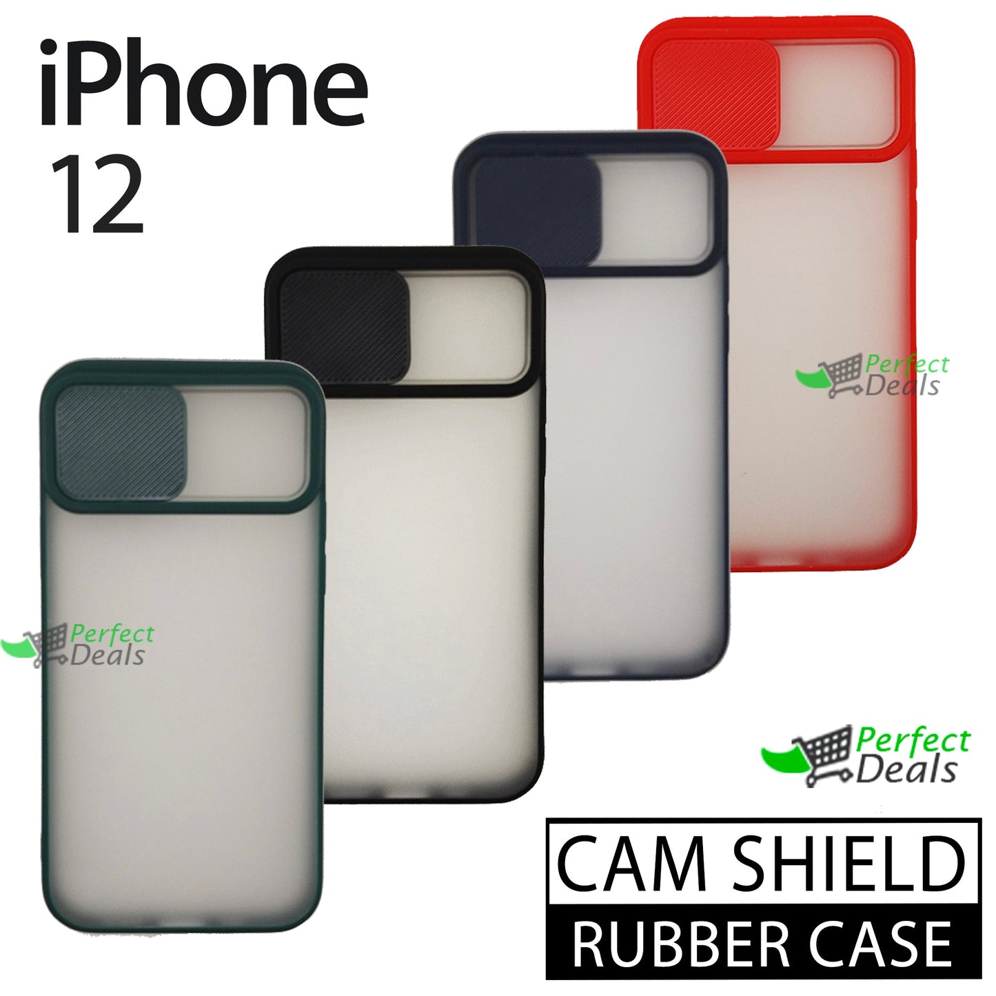 Camera Protection Slide PC+TPU case for apple iPhone 12