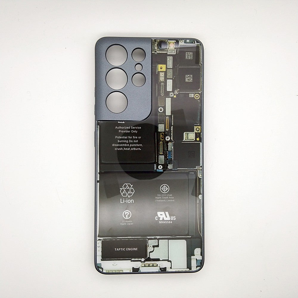 Circuit Board High Quality Hard Cover Full Camera Lens Protective Case for Samsung S21 ULTRA