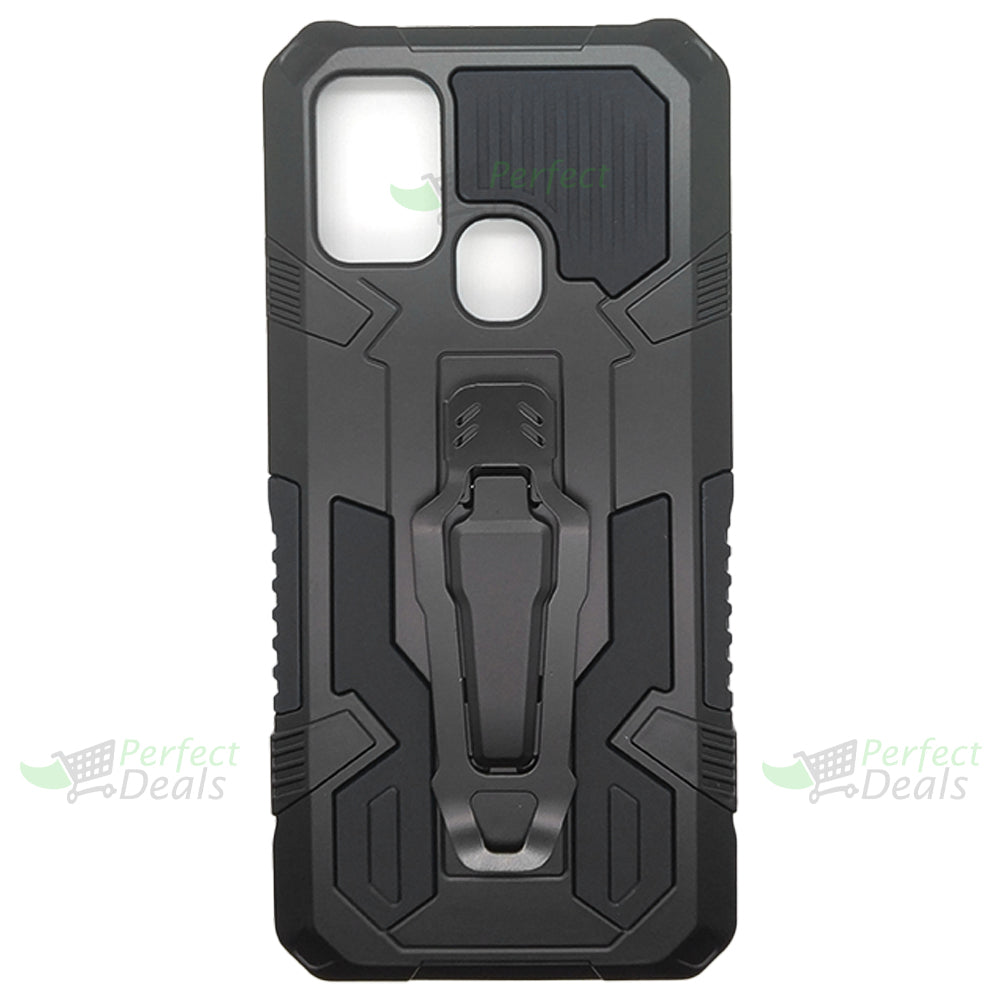 iCrystal Hybrid Anti Shock Case with Holder and Stand for Samsung M31