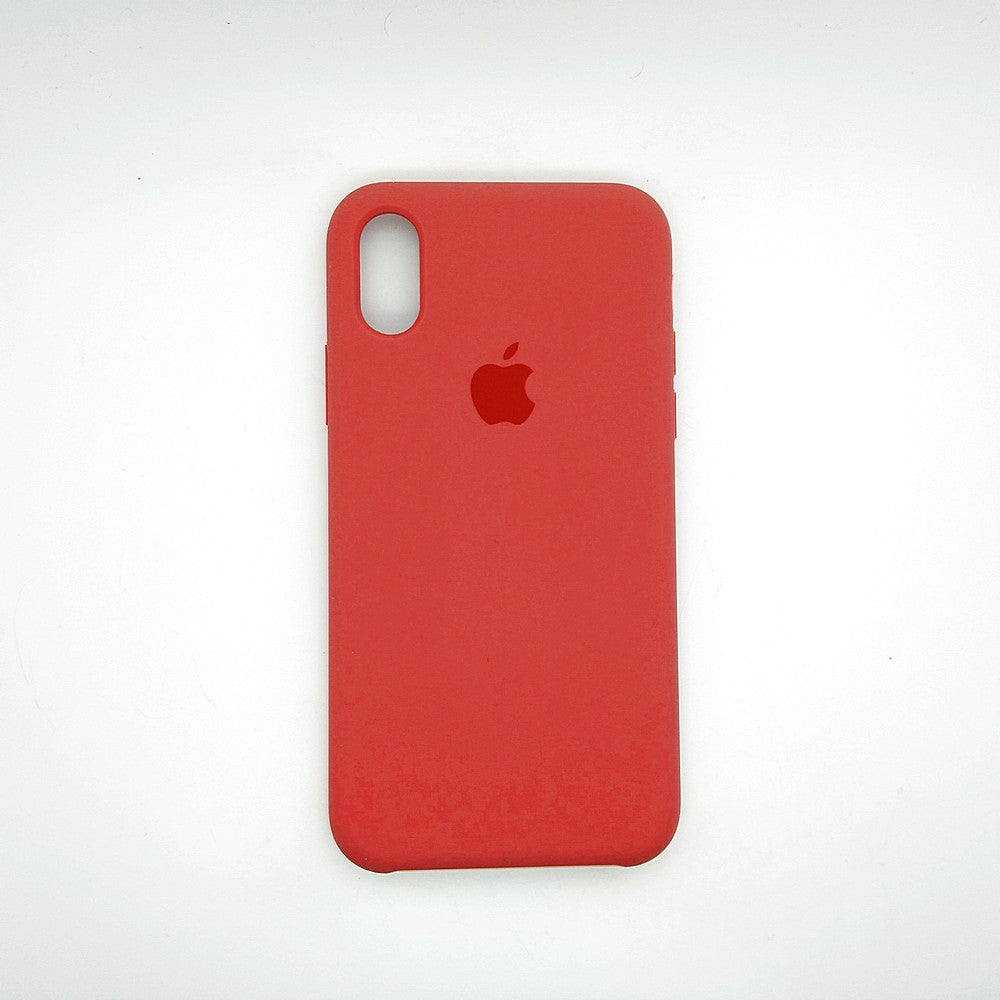 apple silicone case Velvet inner cover Hard back cover for iPhone X / XS
