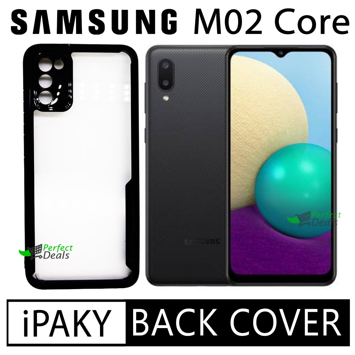 iPaky Shock Proof Back Cover for Samsung M02s