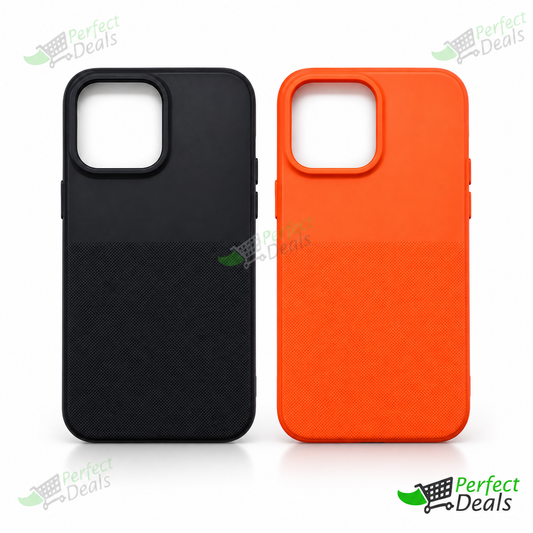 iPhone 14 Pro Max Shockproof Silicone Back Cover – Slim TPU Protective Phone Case with Anti-Slip Grip & Raised Edges