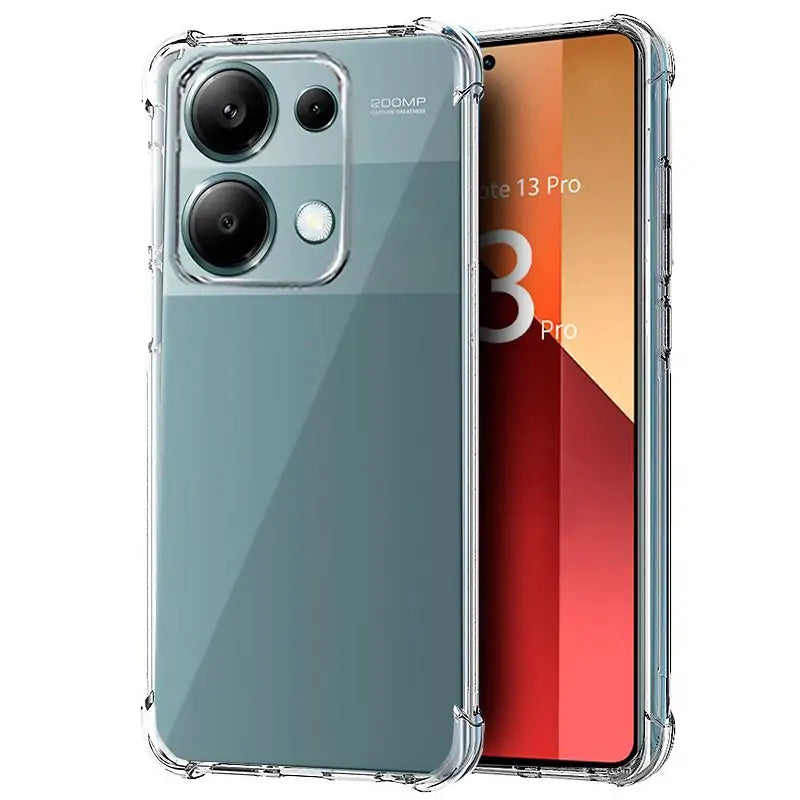 AntiShock Clear Back Cover Soft Silicone TPU Bumper case for Redmi Note 13 Pro 4G
