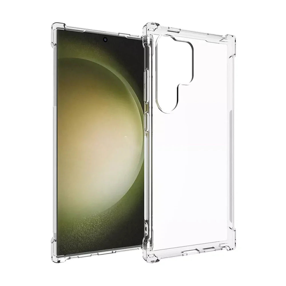 AntiShock Clear Back Cover Soft Silicone TPU Bumper case for Samsung S24 Ultra