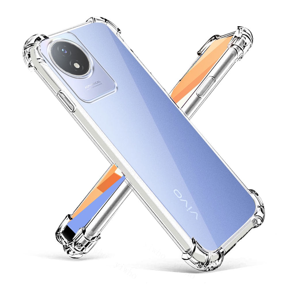 AntiShock Clear Back Cover Soft Silicone TPU Bumper case for Vivo Y02