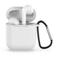 Soft Silicone apple Airpod case with Clip Metal Hanger