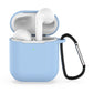 Soft Silicone apple Airpod case with Clip Metal Hanger