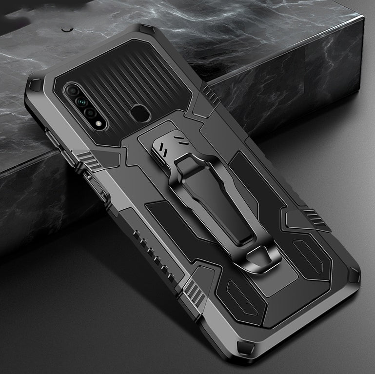 iCrystal Hybrid Anti Shock Case with Holder and Stand for Huawei Y7p