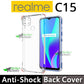 AntiShock Case for Realme C15 High Quality Clear Back Cover Soft Silicone TPU Case with anti-shock protection hardy edges fully transparent cover bumper case