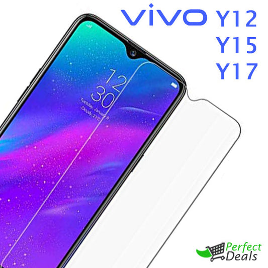 9H Clear Galss for Vivo Y12 Anti Scratch 0.3mm Transparent Screen Protection Glass Film Strong Clear Borderless Full Cover 9H Tempered Glass for Vivo Y12